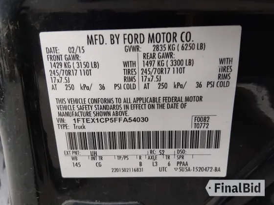 2015 Ford F-150 XL