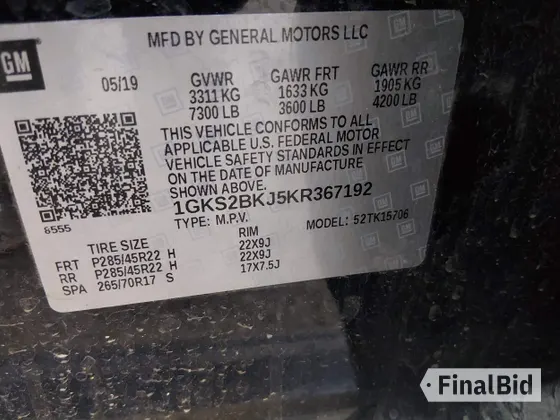 2019 GMC Yukon SLT