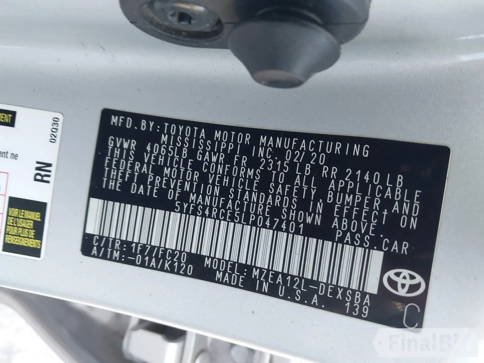 2020 Toyota Corolla SE