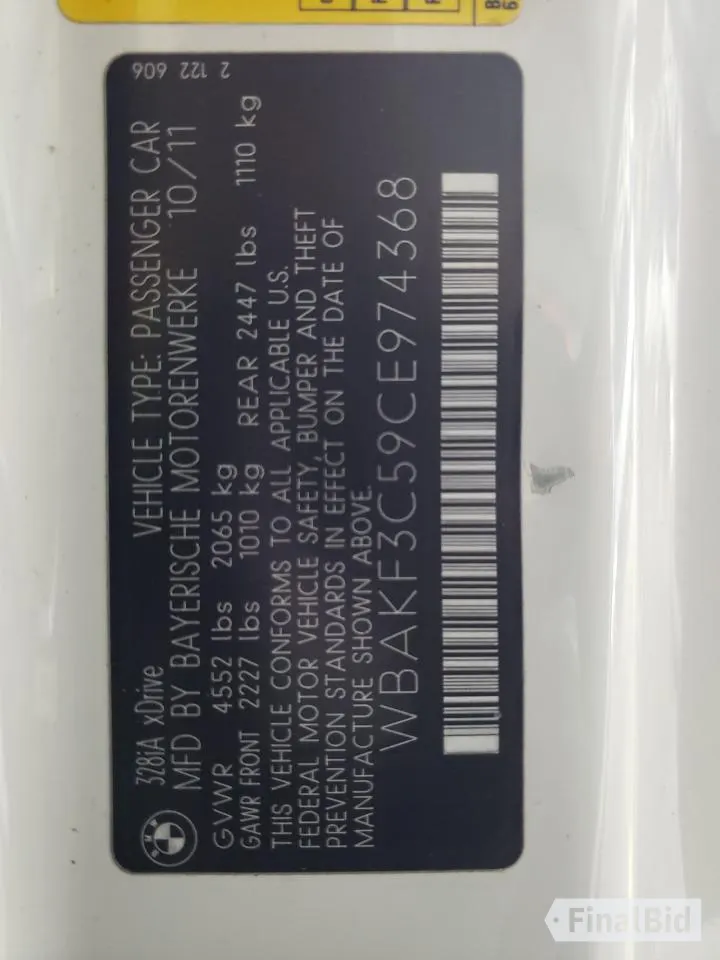 2012 BMW 3 Series 328i xDrive
