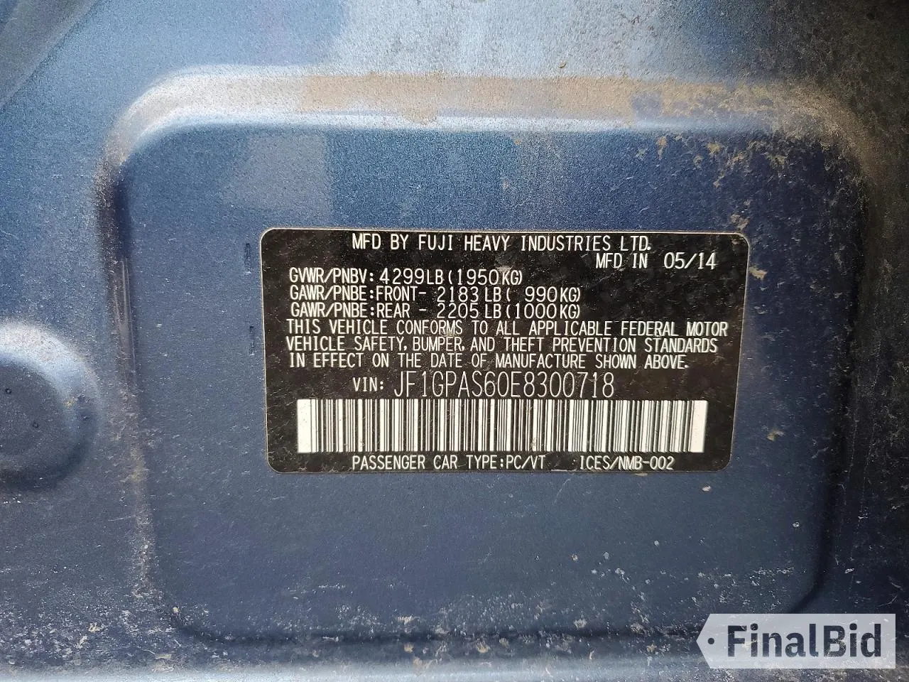 2014 Subaru Impreza Special Sports Limited