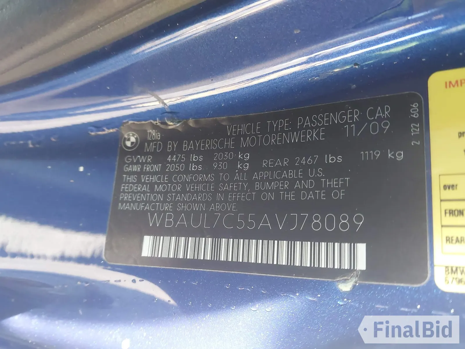 2010 BMW 1 Series 128i