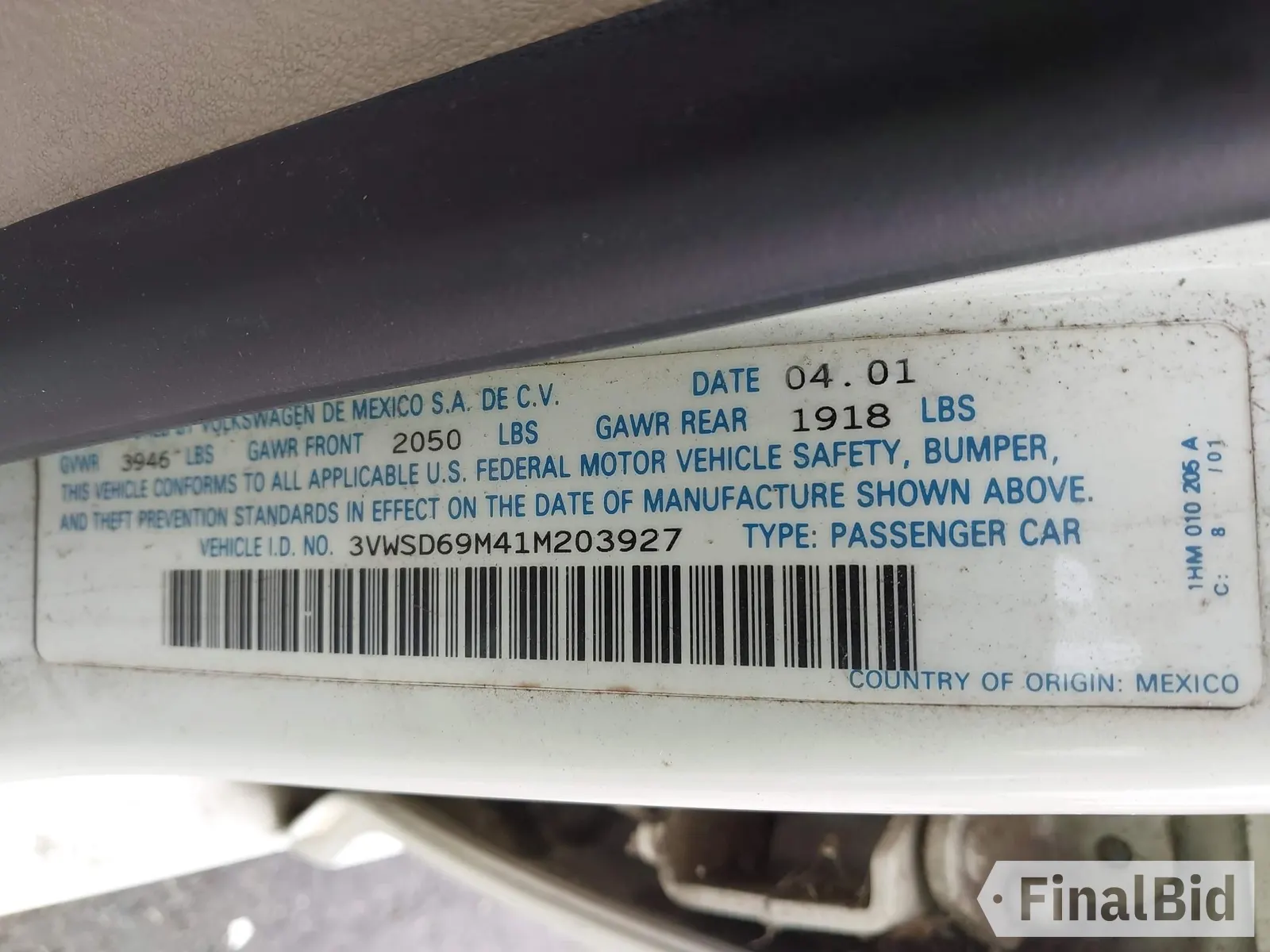 2001 Volkswagen Jetta GLS