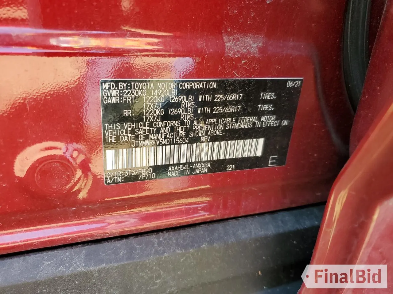 2021 Toyota RAV4 Hybrid LE