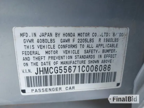 2001 Honda Accord EX