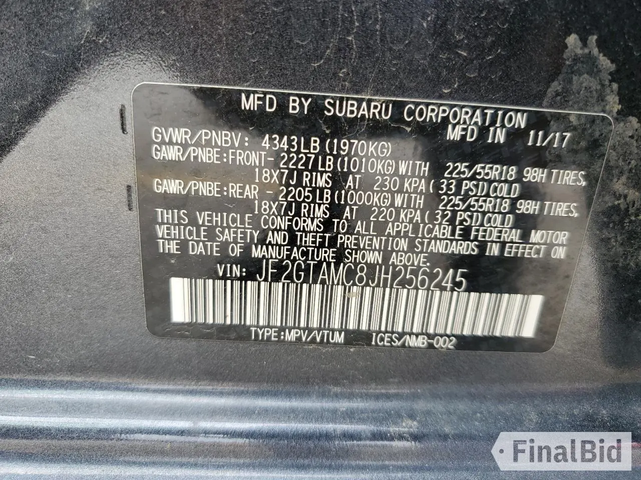 2018 Subaru Crosstrek Limited