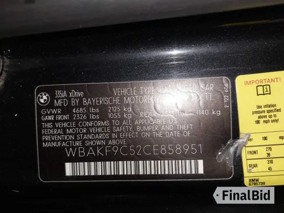 2012 BMW 3 Series 335i xDrive