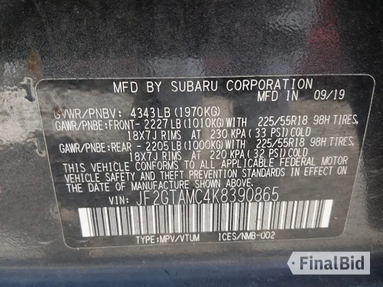 2019 Subaru Crosstrek Limited