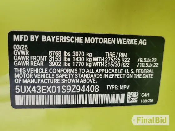 2025 BMW X6 M60i