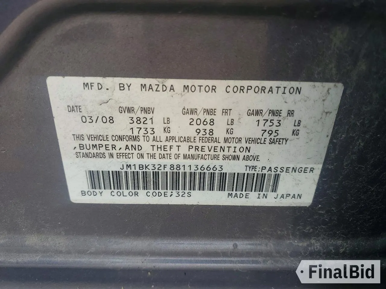 2008 Mazda 3 i Touring Value