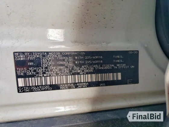 2020 Toyota RAV4 Hybrid XSE