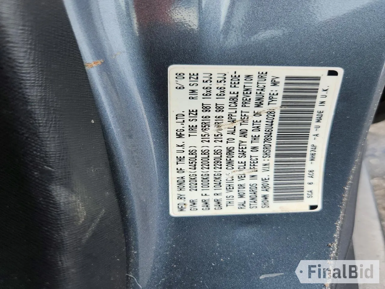 2006 Honda CR-V EX SE