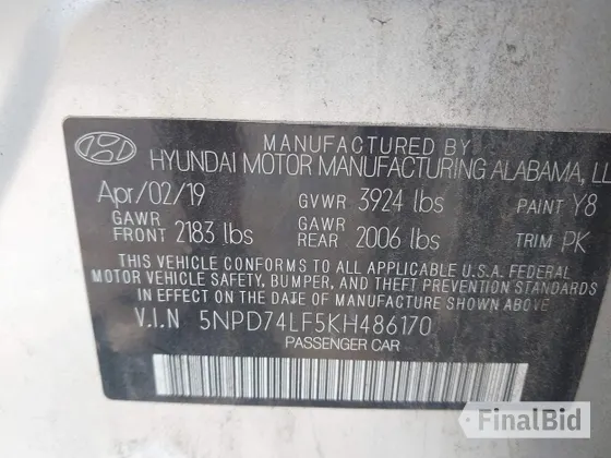 2019 Hyundai Elantra SE
