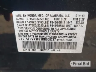 2013 Honda Ridgeline Sport