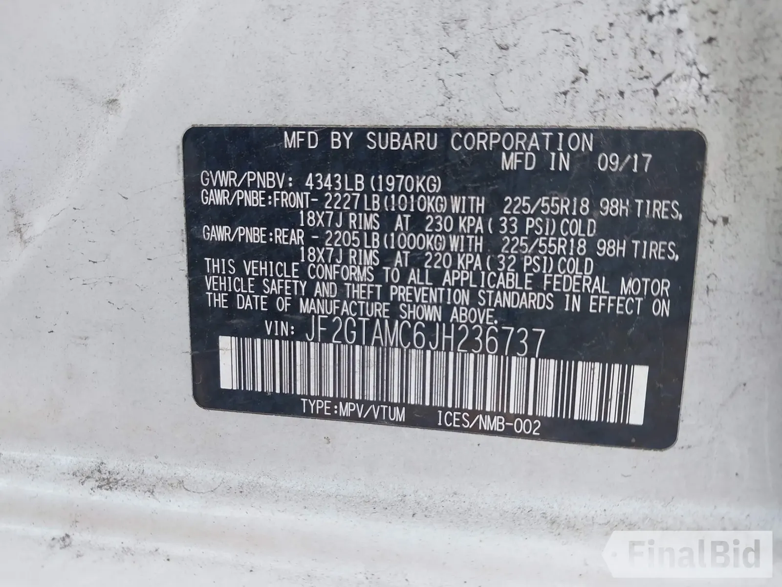 2018 Subaru Crosstrek Limited
