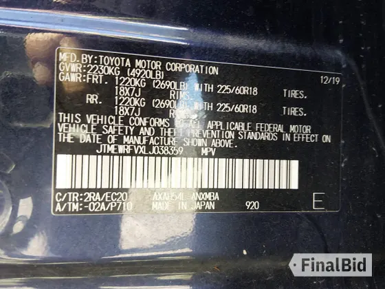 2020 Toyota RAV4 Hybrid XSE