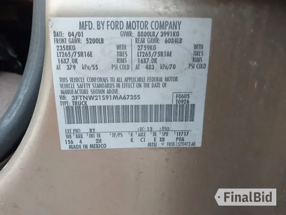 2001 Ford F-250 XL