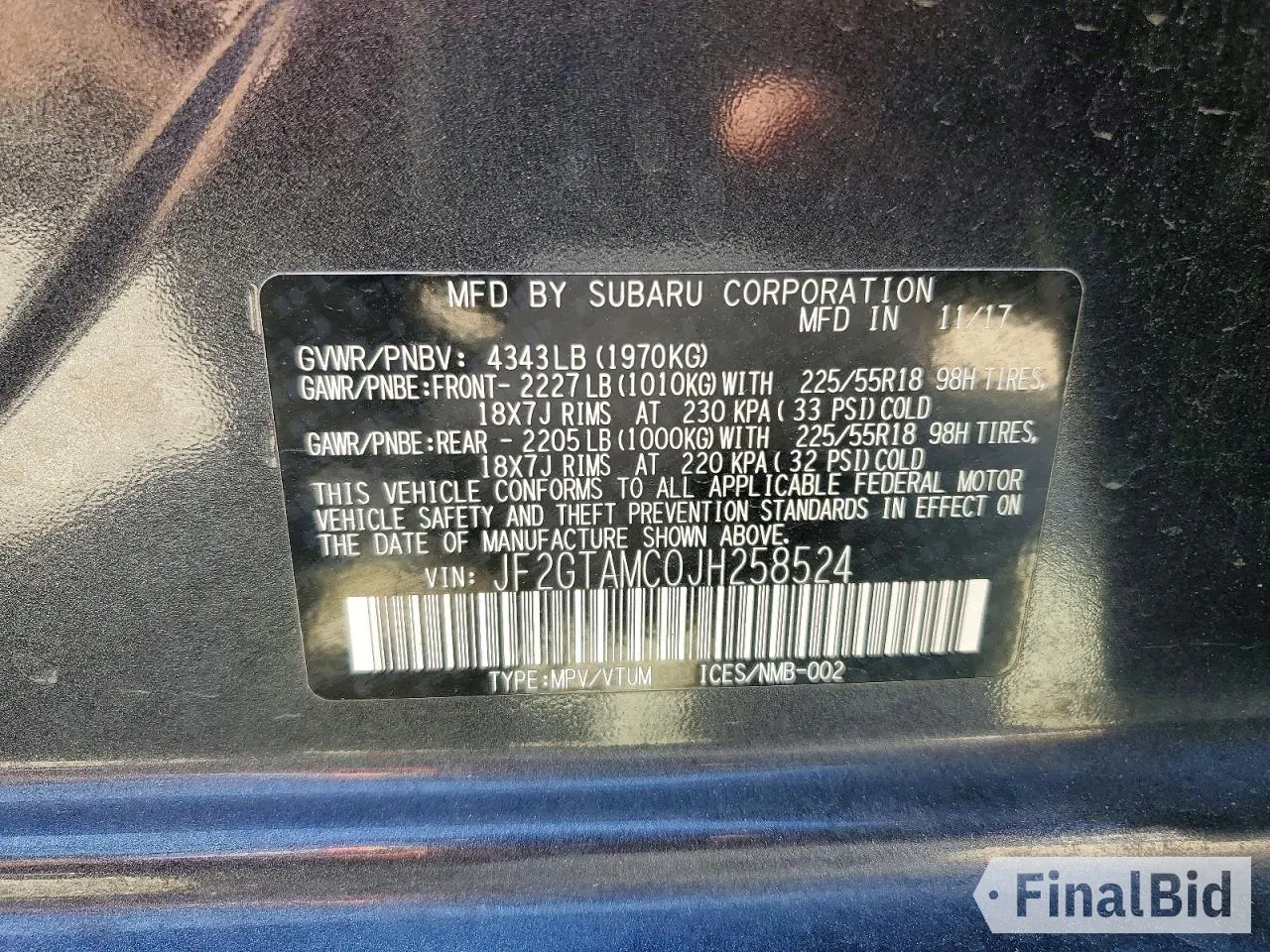 2018 Subaru Crosstrek Limited