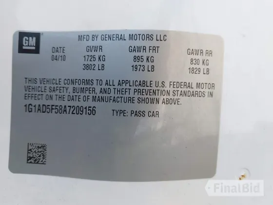 2010 Chevrolet Cobalt 1LT