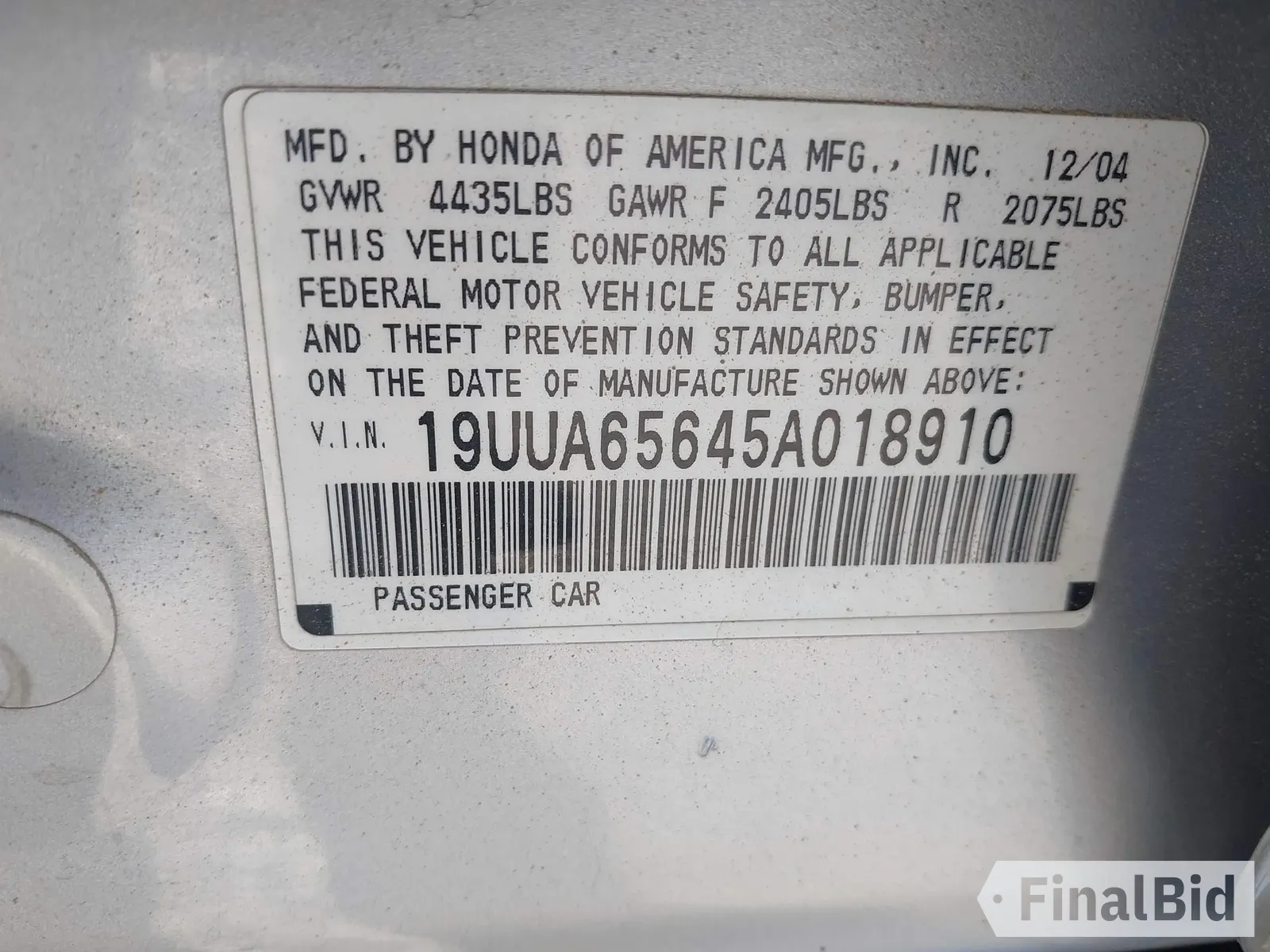 2005 Acura TL