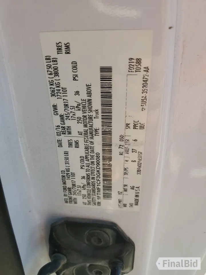 2016 Ford F-150 XL