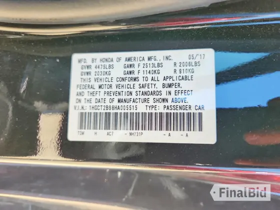 2017 Honda Accord EX-L