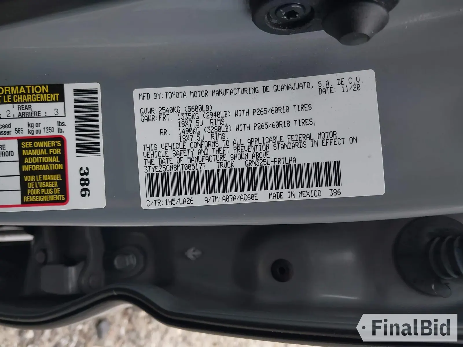 2021 Toyota Tacoma Limited