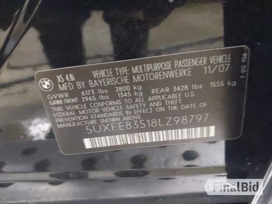 2008 BMW X5 4.8i