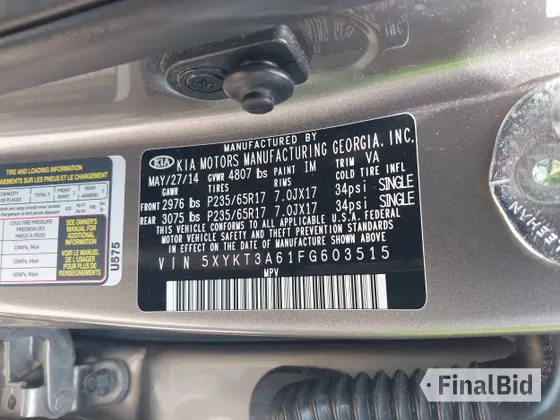 2015 Kia Sorento LX