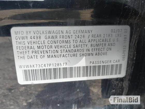 2007 Volkswagen Passat