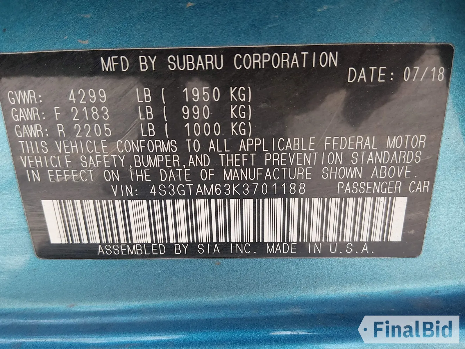 2019 Subaru Impreza Special Sports