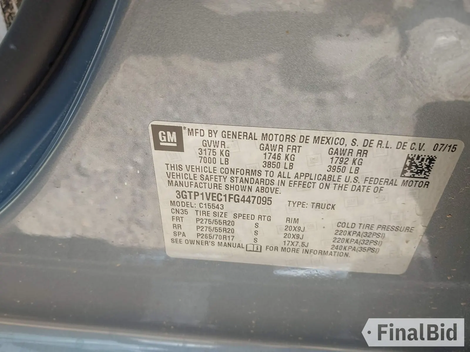 2015 GMC Sierra 1500 SLT