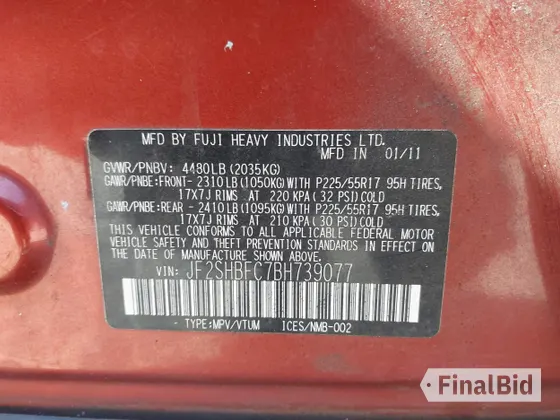 2011 Subaru Forester X Limited