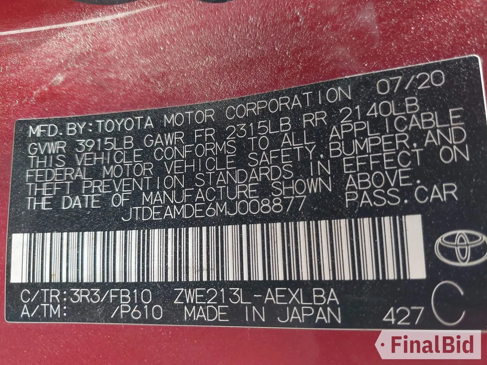 2021 Toyota Corolla Hybrid LE