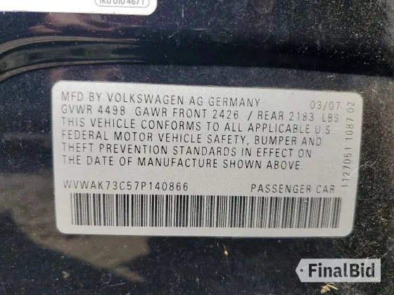 2007 Volkswagen Passat
