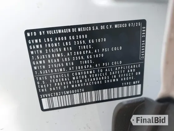 2025 Volkswagen Taos SE