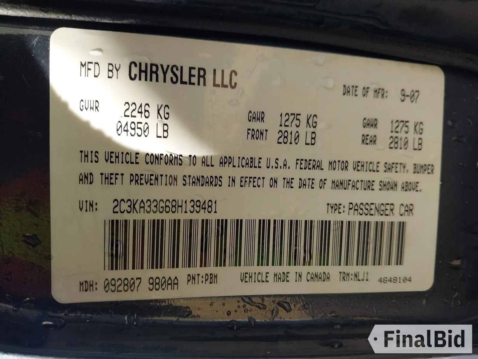2008 Chrysler 300 Limited