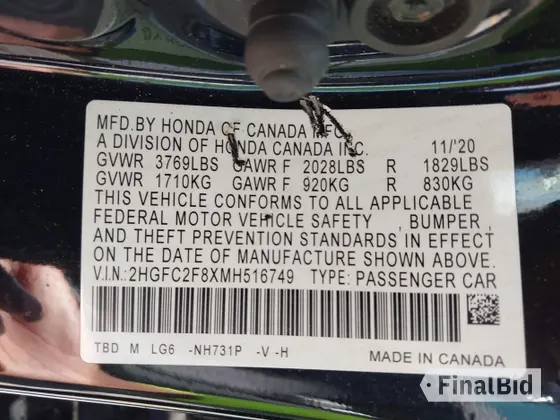 2021 Honda Civic Sport