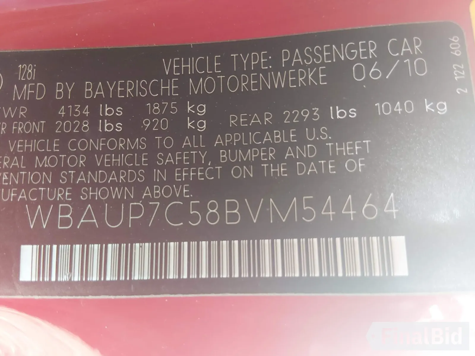 2011 BMW 1 Series 128i