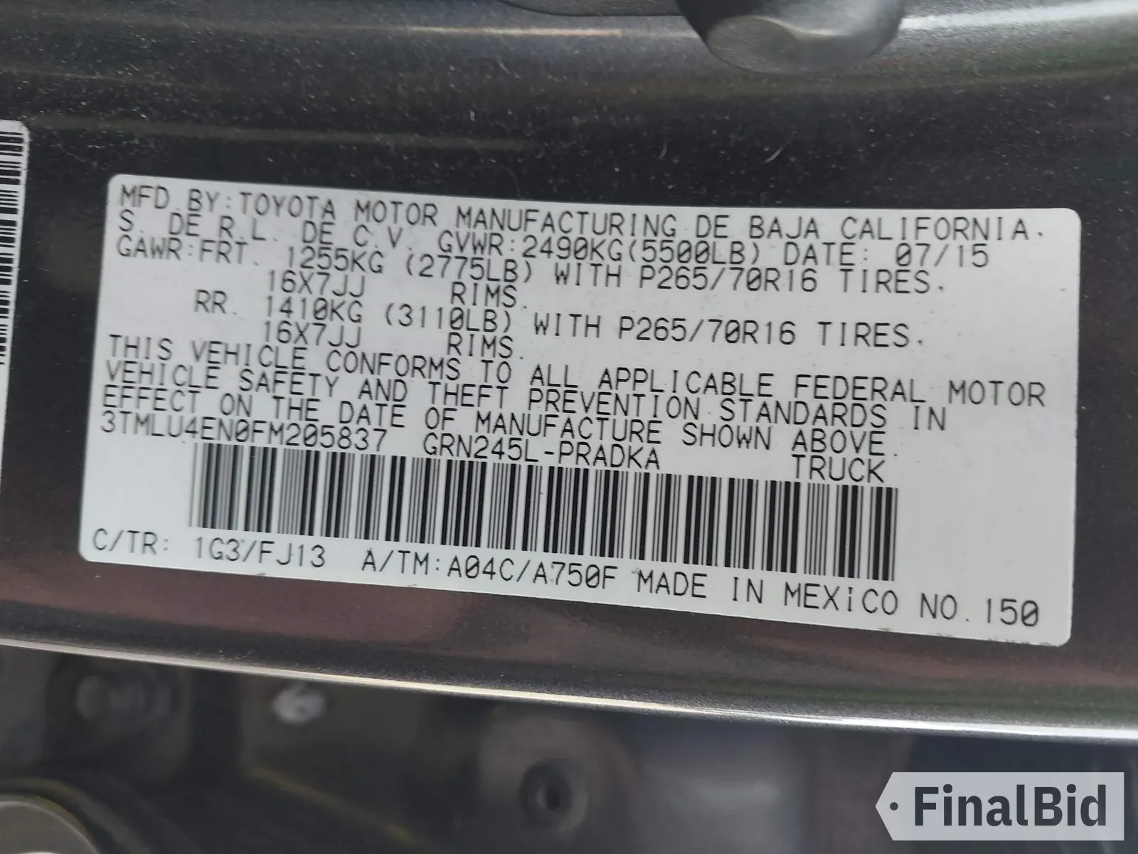 2015 Toyota Tacoma