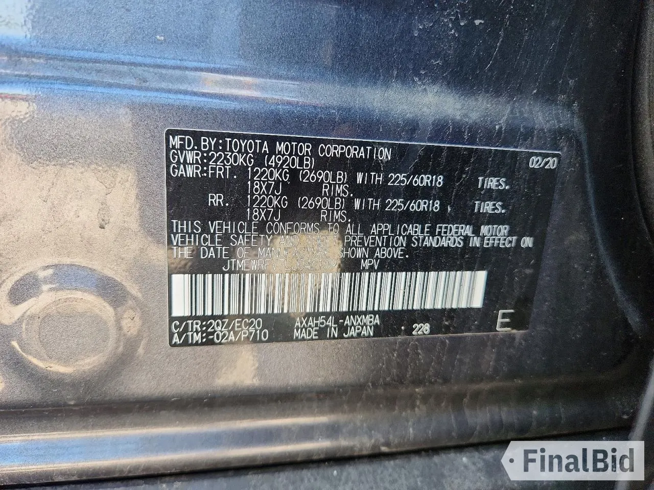 2020 Toyota RAV4 Hybrid XSE