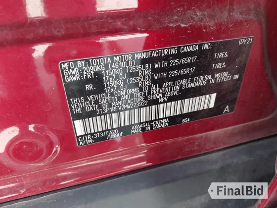 2021 Toyota RAV4 XLE