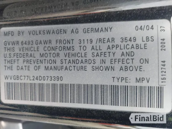 2004 Volkswagen Touareg