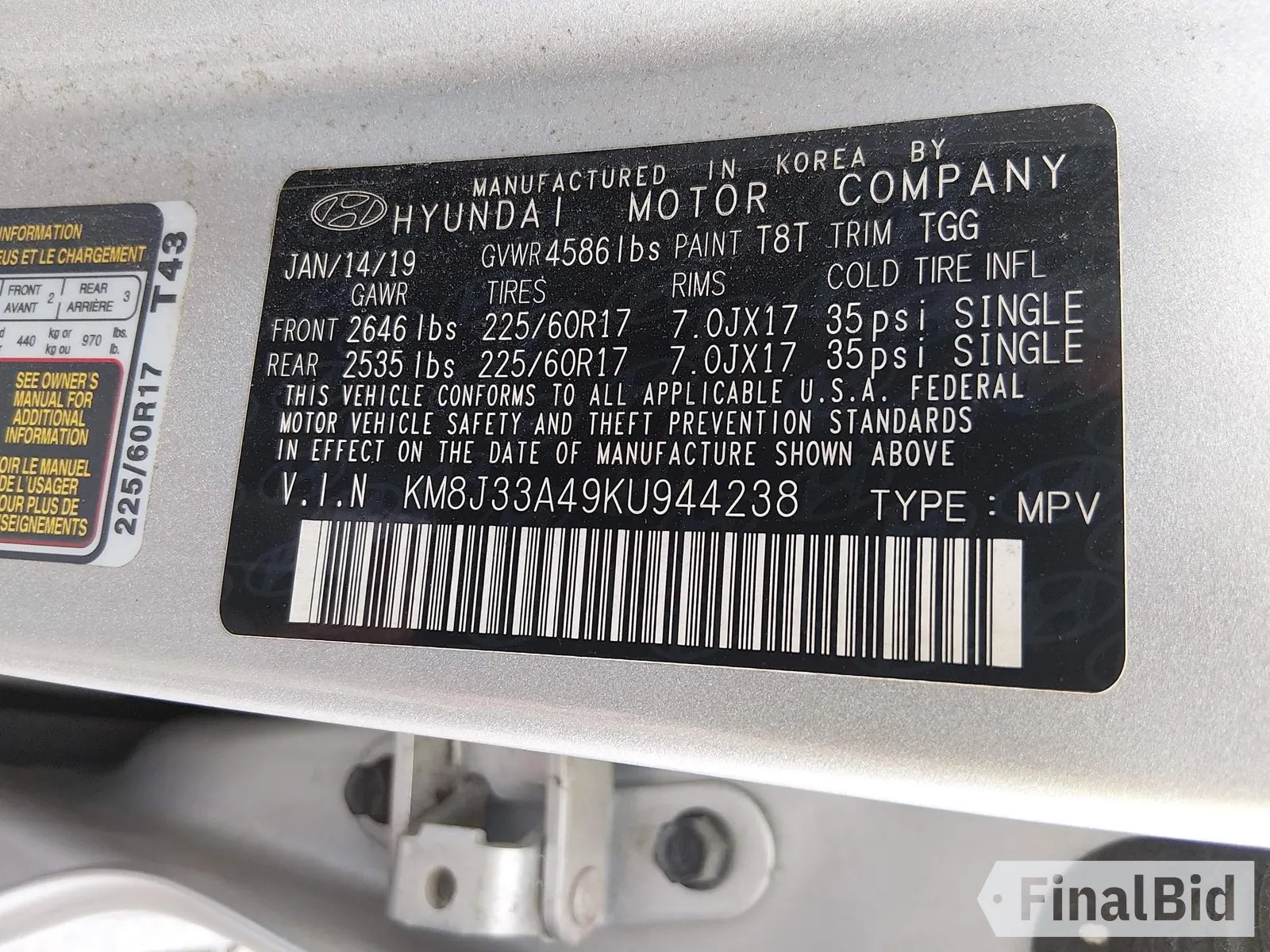 2019 Hyundai Tucson Value