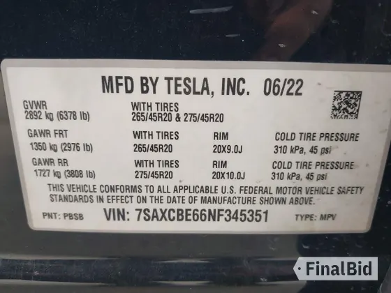 2022 Tesla Model X Plaid
