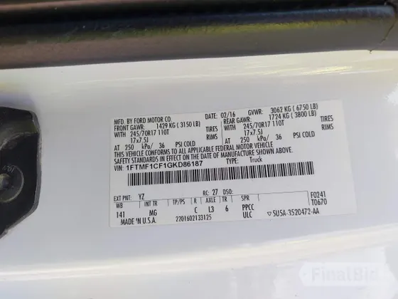 2016 Ford F-150 XL