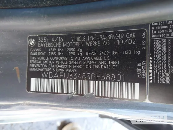 2003 BMW 3 Series 325xi