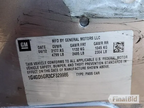 2012 Buick LaCrosse Premium 1