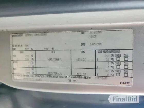 2005 GMC Savana Cargo YF7 Upfitter