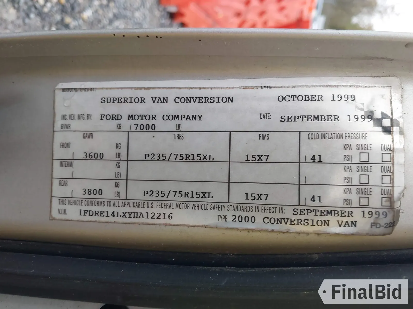 2000 Ford Econoline Cargo Recreational